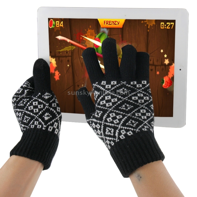 Woven Decorative Pattern Five Fingers Touch Screen Gloves for iPhone 6 & 6s / iPhone 5 & 5S & 5C, iPhone 4 & 4S / iPad / iPod touch, BlackBerry, HTC and Other Touch Screen Device(Black) Woven Decorative Pattern Five Fingers Touch Screen Gloves for iPhone 6 & 6s / iPhone 5 & 5S & 5C, iPhone 4 & 4S / iPad / iPod touch, BlackBerry, HTC and Other Touch Screen Device(Black)