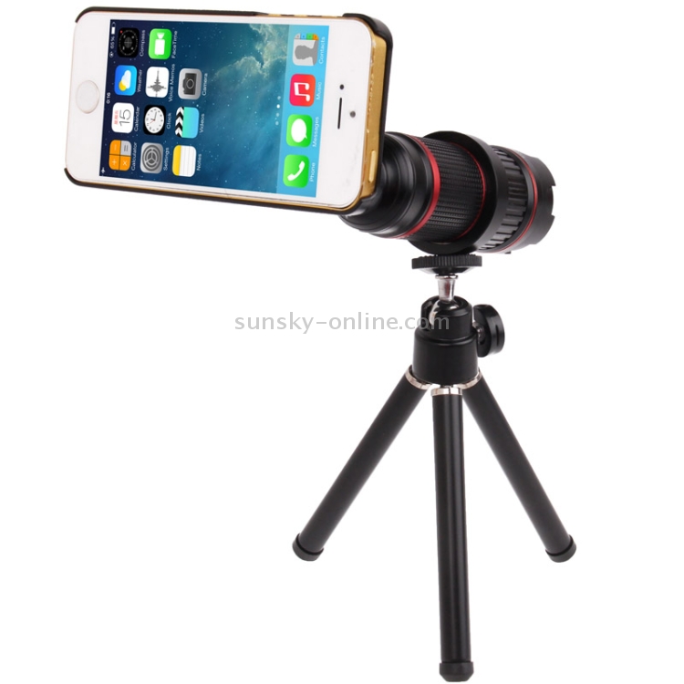 Khama 4-12X Zoom Mobile Phone Telephoto Lense for iPhone 5 & 5S(Black) Khama 4-12X Zoom Mobile Phone Telephoto Lense for iPhone 5 & 5S(Black)