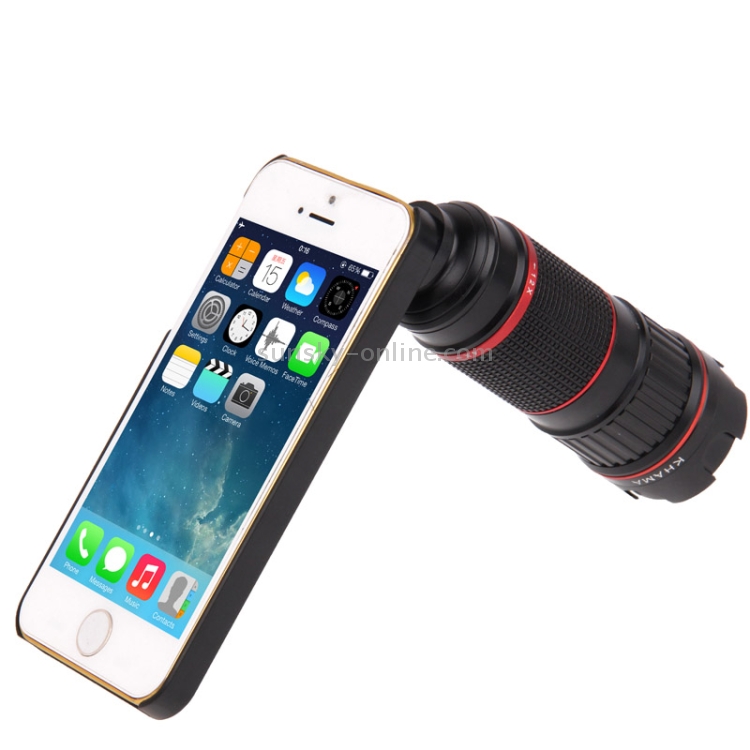 Khama 4-12X Zoom Mobile Phone Telephoto Lense for iPhone 5 & 5S(Black) Khama 4-12X Zoom Mobile Phone Telephoto Lense for iPhone 5 & 5S(Black)