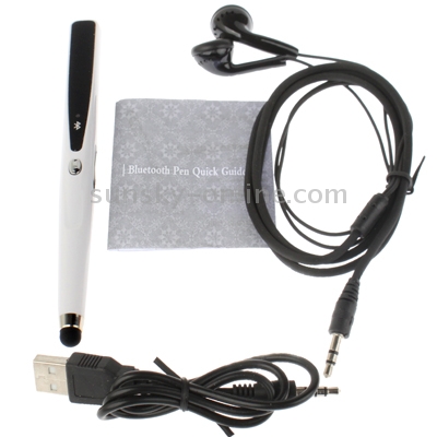 2 in 1 Multipoint Bluetooth Headset Handsfree + Capacitive Touch Screen Stylus for iPhone 5 / iPhone 4 & 4S / 3GS / iPad 2 / Galaxy Tab, Supports Two Bluetooth Devices Simultaneously , Operating Distance: Max 10m (White) 2 in 1 Multipoint Bluetooth Headset Handsfree + Capacitive Touch Screen Stylus for iPhone 5 / iPhone 4 & 4S / 3GS / iPad 2 / Galaxy Tab, Supports Two Bluetooth Devices Simultaneously , Operating Distance: Max 10m (White)