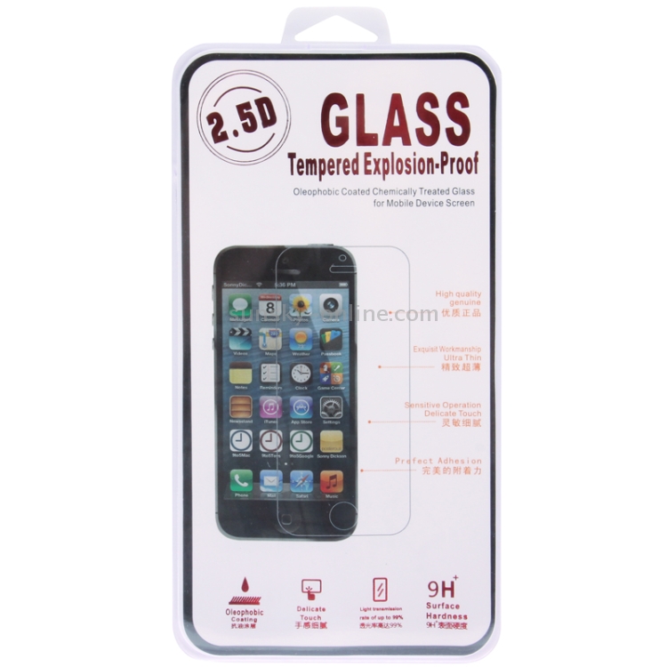 0.3mm Ultra-thin Explosion-proof Tempered Glass Film for iPhone 5(Transparent)