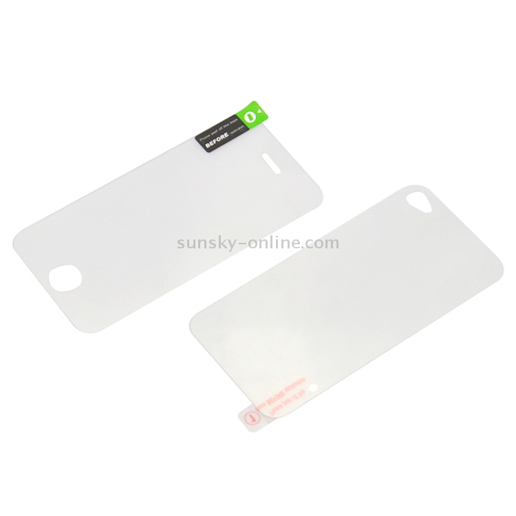 0.4mm 2 in 1 Ultra-thin Explosion-proof Tempered Front + Back Glass Film for iPhone 5 & 5S