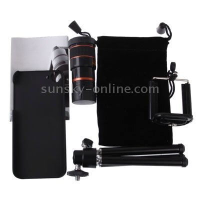 8X Optical Zoom Mobile Phone Telescope Lens with Tripod + Plastic Case for iPhone 5 8X Optical Zoom Mobile Phone Telescope Lens with Tripod + Plastic Case for iPhone 5
