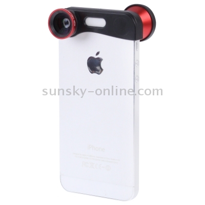 3 in 1 Camera Lens Kits (180 Degree Fisheye Lens + Super Wide Lens + Macro Lens) for iPhone 5(Red) 3 in 1 Camera Lens Kits (180 Degree Fisheye Lens + Super Wide Lens + Macro Lens) for iPhone 5(Red)