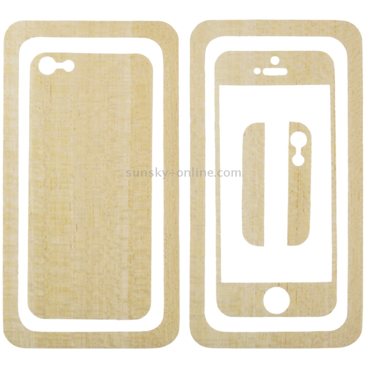 Pear Wood Front & Back Protective Skin Sticker for iPhone 5 & 5S Pear Wood Front & Back Protective Skin Sticker for iPhone 5 & 5S