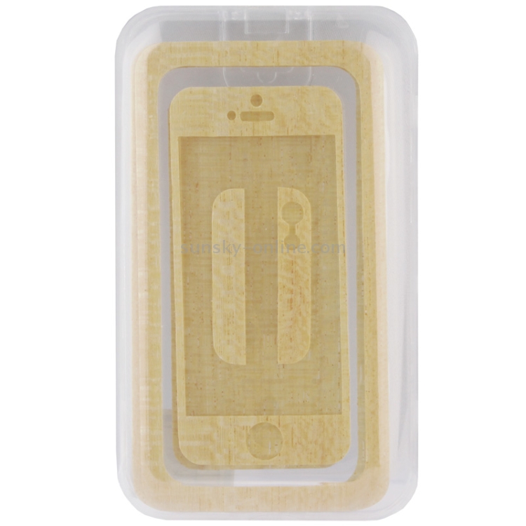 Pear Wood Front & Back Protective Skin Sticker for iPhone 5 & 5S Pear Wood Front & Back Protective Skin Sticker for iPhone 5 & 5S