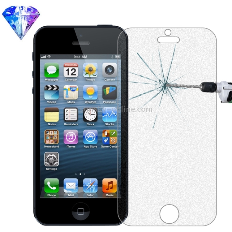 Silver Diamond 0.26mm 9H+ Surface Hardness 2.5D Explosion-proof Tempered Glass Film for iPhone 5 Silver Diamond 0.26mm 9H+ Surface Hardness 2.5D Explosion-proof Tempered Glass Film for iPhone 5