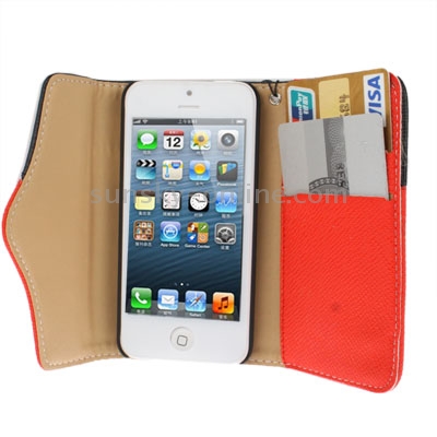 Zipper Double-open Style Leather Case with Credit Card Slot & Lanyard for iPhone 5 & 5s & SE & SE (Black + Red) Zipper Double-open Style Leather Case with Credit Card Slot & Lanyard for iPhone 5 & 5s & SE & SE (Black + Red)