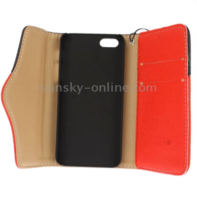 Zipper Double-open Style Leather Case with Credit Card Slot & Lanyard for iPhone 5 & 5s & SE & SE (Black + Red) Zipper Double-open Style Leather Case with Credit Card Slot & Lanyard for iPhone 5 & 5s & SE & SE (Black + Red)