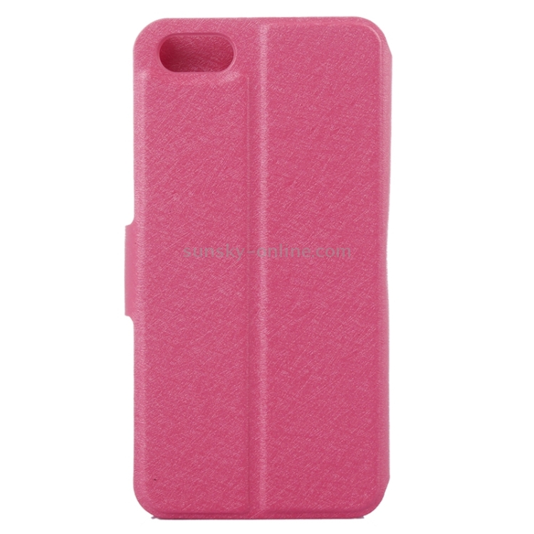 Silk Texture Leather Case with Credit Card Slot & Holder for iPhone 5 & 5s & SE & SE(Magenta) Silk Texture Leather Case with Credit Card Slot & Holder for iPhone 5 & 5s & SE & SE(Magenta)