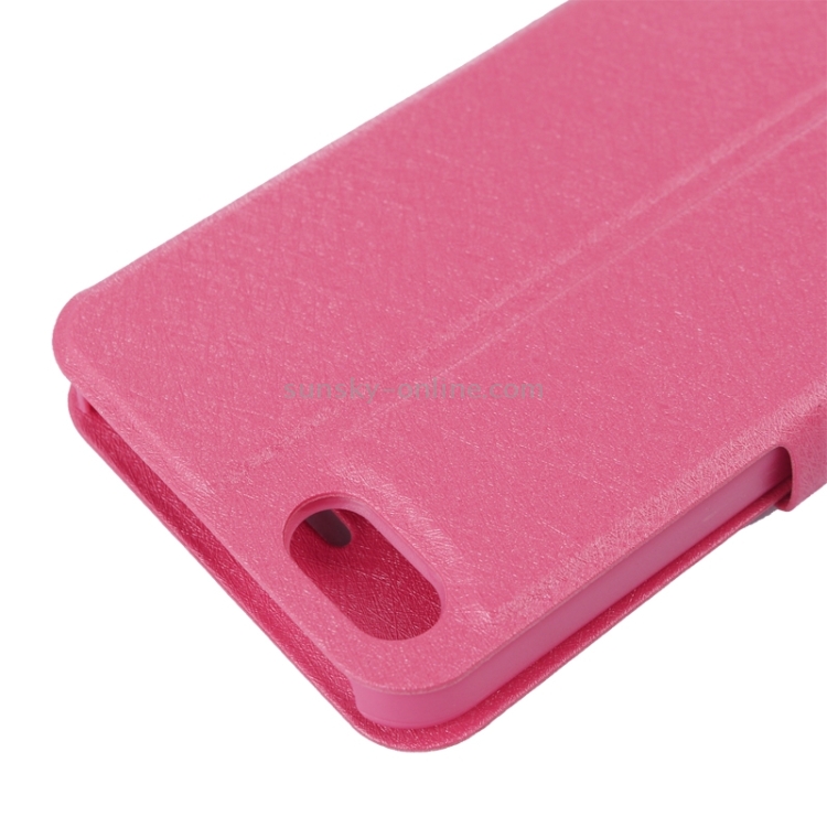 Silk Texture Leather Case with Credit Card Slot & Holder for iPhone 5 & 5s & SE & SE(Magenta) Silk Texture Leather Case with Credit Card Slot & Holder for iPhone 5 & 5s & SE & SE(Magenta)