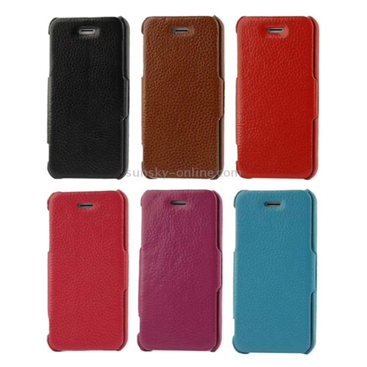 Thermal Styling Litchi Texture Flip Top-grain Genuine Leather Case for iPhone 5 & 5s & SE & SE (Red) Thermal Styling Litchi Texture Flip Top-grain Genuine Leather Case for iPhone 5 & 5s & SE & SE (Red)