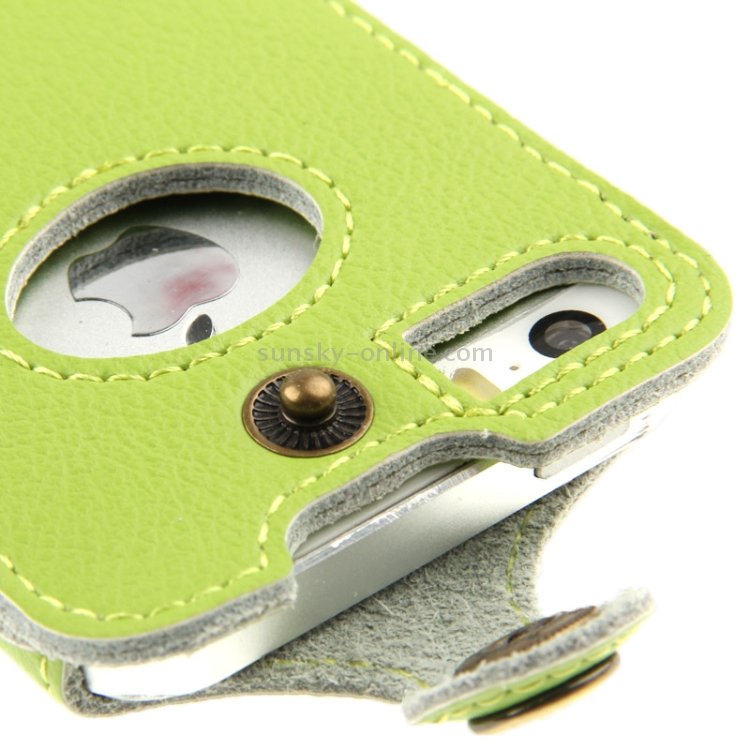 SHOWKOO Lichi Texture Premium Luxury Vertical Style Snap Button Leather Case with Call Display ID & Lanyards for iPhone 5 & 5s & SE & SE(Green) SHOWKOO Lichi Texture Premium Luxury Vertical Style Snap Button Leather Case with Call Display ID & Lanyards for iPhone 5 & 5s & SE & SE(Green)