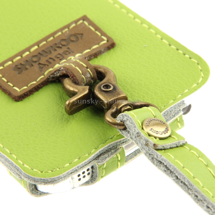SHOWKOO Lichi Texture Premium Luxury Vertical Style Snap Button Leather Case with Call Display ID & Lanyards for iPhone 5 & 5s & SE & SE(Green) SHOWKOO Lichi Texture Premium Luxury Vertical Style Snap Button Leather Case with Call Display ID & Lanyards for iPhone 5 & 5s & SE & SE(Green)