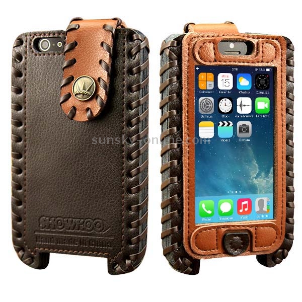 SHOWKOO Premium Retro Vertical Style 6 Layers Leather Case for iPhone 5 & 5S & 5C SHOWKOO Premium Retro Vertical Style 6 Layers Leather Case for iPhone 5 & 5S & 5C