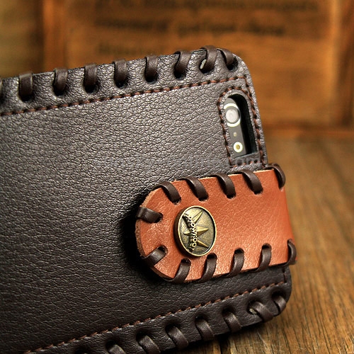 SHOWKOO Premium Retro Vertical Style 6 Layers Leather Case for iPhone 5 & 5S & 5C SHOWKOO Premium Retro Vertical Style 6 Layers Leather Case for iPhone 5 & 5S & 5C