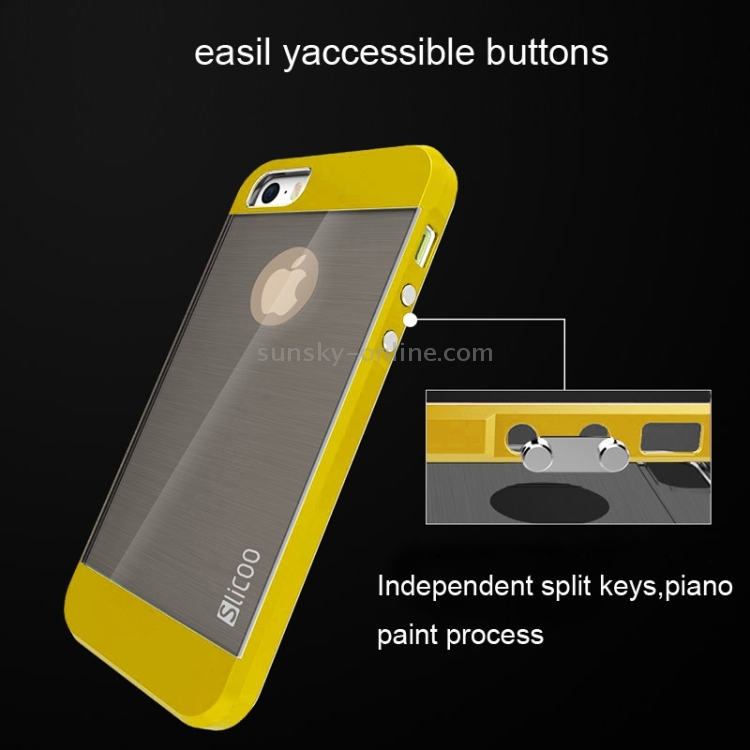 Slicoo Brushed Texture Electroplating Combination Case for iPhone 5S(Gold) Slicoo Brushed Texture Electroplating Combination Case for iPhone 5S(Gold)