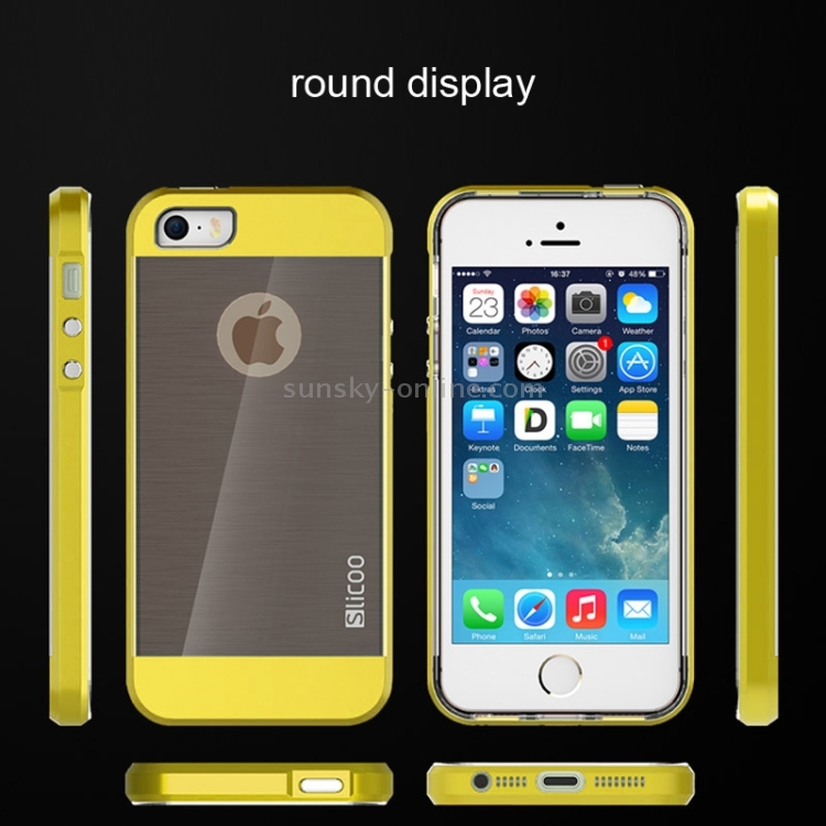 Slicoo Brushed Texture Electroplating Combination Case for iPhone 5S(Gold) Slicoo Brushed Texture Electroplating Combination Case for iPhone 5S(Gold)