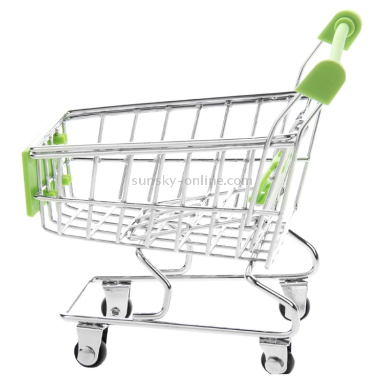 Universal Mini Grocery Shopping Cart Style Desktop Storage Box / Holder(Green) Universal Mini Grocery Shopping Cart Style Desktop Storage Box / Holder(Green)