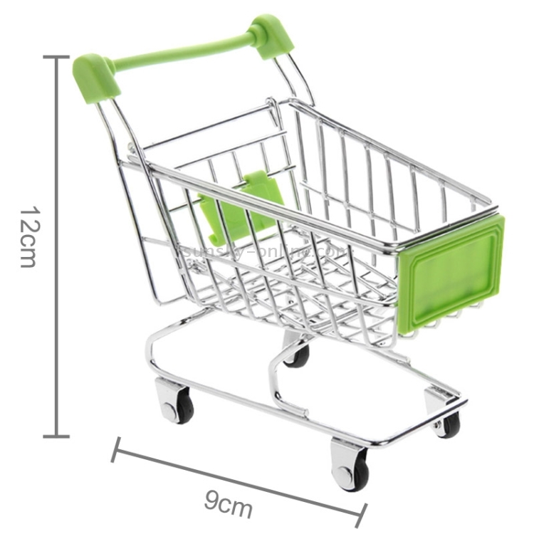Universal Mini Grocery Shopping Cart Style Desktop Storage Box / Holder(Green) Universal Mini Grocery Shopping Cart Style Desktop Storage Box / Holder(Green)