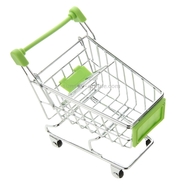 Universal Mini Grocery Shopping Cart Style Desktop Storage Box / Holder(Green) Universal Mini Grocery Shopping Cart Style Desktop Storage Box / Holder(Green)