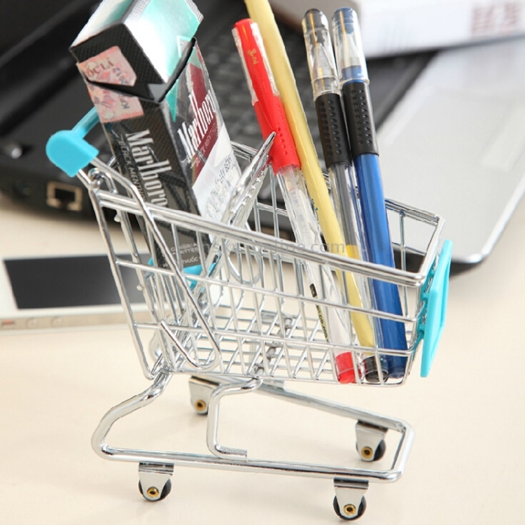 Universal Mini Grocery Shopping Cart Style Desktop Storage Box / Holder(Green) Universal Mini Grocery Shopping Cart Style Desktop Storage Box / Holder(Green)