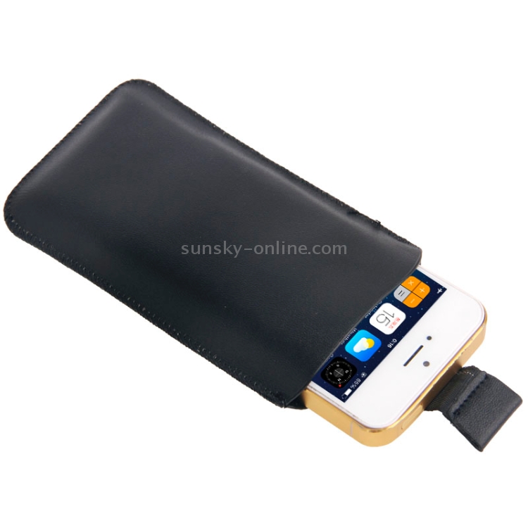 Universal Leather Case Pocket Sleeve Bag / Pouch Case with Pull Up Tab for iPhone 5 & 5C & 5S / iPhone 4 & 4S Universal Leather Case Pocket Sleeve Bag / Pouch Case with Pull Up Tab for iPhone 5 & 5C & 5S / iPhone 4 & 4S