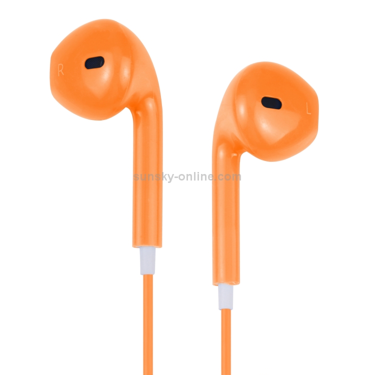 Earpods écouteurs câblés avec des écouteurs avec commande filaire et micro  (orange)