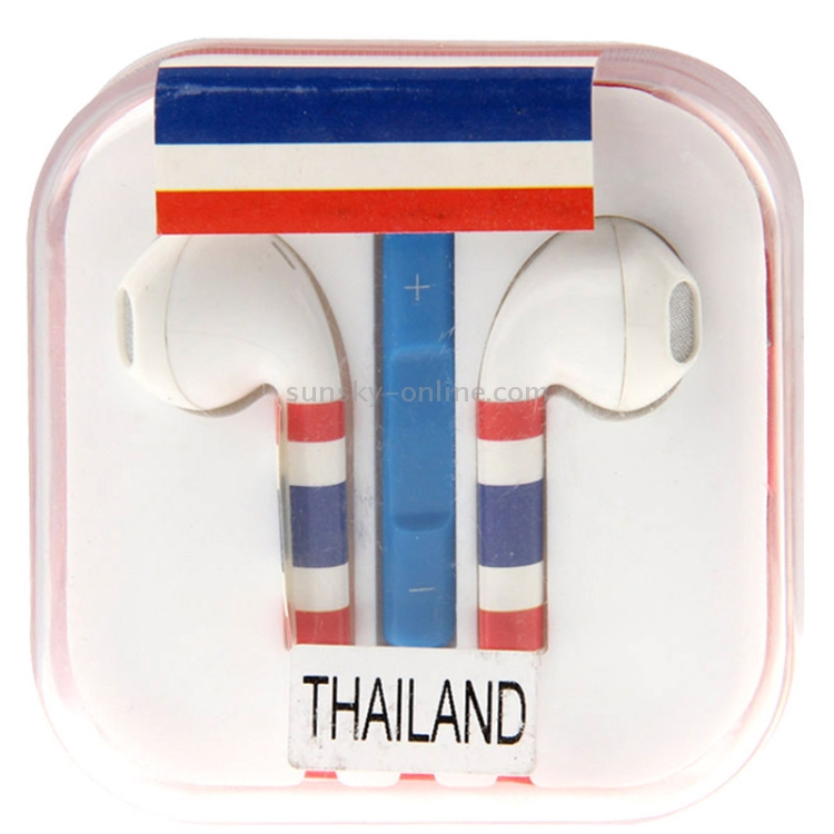 Thailand Flag Pattern EarPods with Remote and Mic for iPhone 5 & 5S & 5C, iPhone 4 & 4S, iPad / iPod touch, iPod Nano / Classic Thailand Flag Pattern EarPods with Remote and Mic for iPhone 5 & 5S & 5C, iPhone 4 & 4S, iPad / iPod touch, iPod Nano / Classic