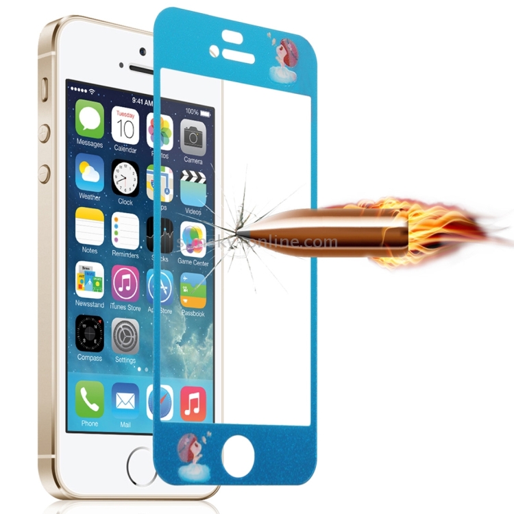 0.3mm Cartoon Girl Pattern Embossed Fluorescent Front + Back Tempered Glass Screen Protector for iPhone 5 & 5S 0.3mm Cartoon Girl Pattern Embossed Fluorescent Front + Back Tempered Glass Screen Protector for iPhone 5 & 5S