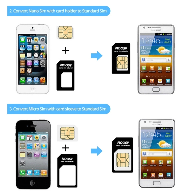 Nano Sim Réduction De Carte De Téléphone Mobile, Manche De Carte De  Téléphone Mobile Quatre-en-un, Porte-Carte De Téléphone Mobile