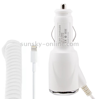 5V 1A High Performance 8-pin Car Charger for iPhone 5 / iPod Touch, Cable Length: 40cm~130cm 5V 1A High Performance 8-pin Car Charger for iPhone 5 / iPod Touch, Cable Length: 40cm~130cm