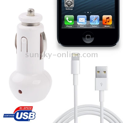 5V 1.2A Car Charger with USB to 8 Pin Cable for iPhone 5 / iPod touch 5 / 6, Cable Length: 1m 5V 1.2A Car Charger with USB to 8 Pin Cable for iPhone 5 / iPod touch 5 / 6, Cable Length: 1m