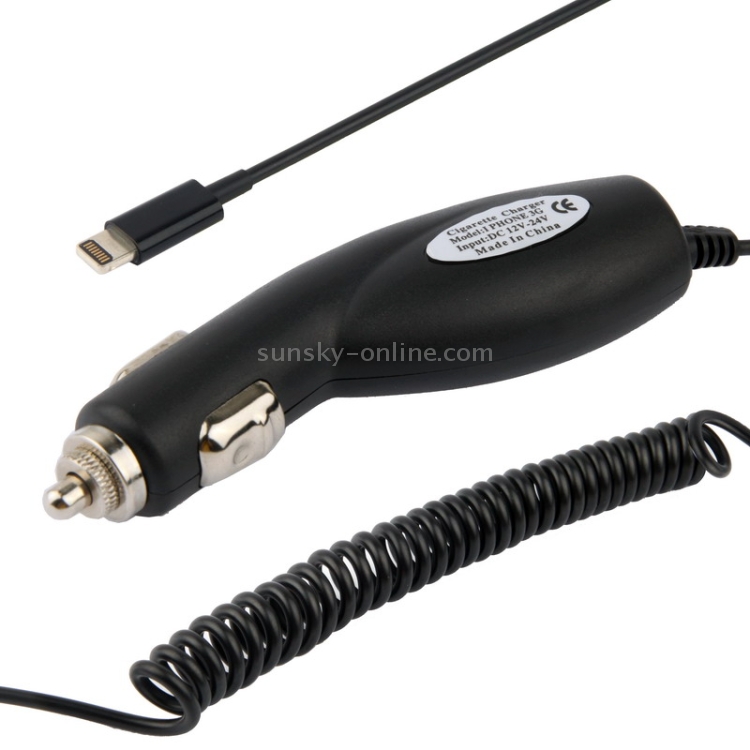 1m 5V 1A 8 Pin Car Charger Coiled Cable 1m 5V 1A 8 Pin Car Charger Coiled Cable