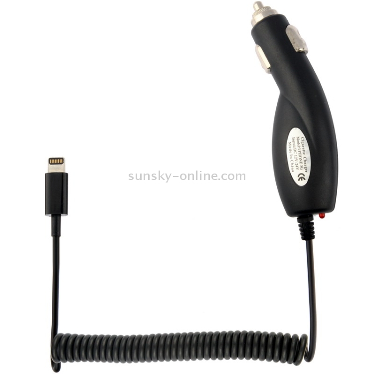 1m 5V 1A 8 Pin Car Charger Coiled Cable 1m 5V 1A 8 Pin Car Charger Coiled Cable