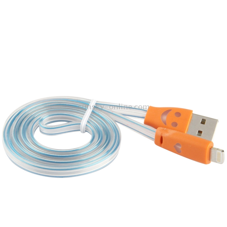7-colors Luminescence USB Charge / Data Transfer Cable with Smile Face, Suitable for iPhone 6 & 6 Plus, iPhone 5 & 5S & 5C, iPad Air, Support iOS 8.3(Orange) 7-colors Luminescence USB Charge / Data Transfer Cable with Smile Face, Suitable for iPhone 6 & 6 Plus, iPhone 5 & 5S & 5C, iPad Air, Support iOS 8.3(Orange)