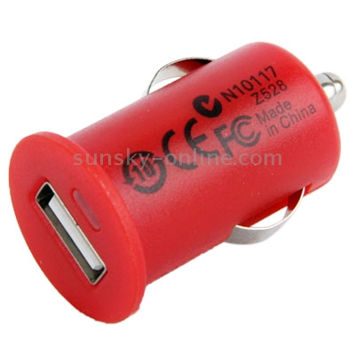 5V / 1A Mini USB Car Charger for iPad mini / mini 2 Retina / iPhone 5 / iPhone 4 / iPod touch, Size: 42 x 25 x 25mm(Red) 5V / 1A Mini USB Car Charger for iPad mini / mini 2 Retina / iPhone 5 / iPhone 4 / iPod touch, Size: 42 x 25 x 25mm(Red)