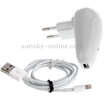 2 in 1 EU Plug Home Charger + 8 Pin Cable Travel Kit 2 in 1 EU Plug Home Charger + 8 Pin Cable Travel Kit