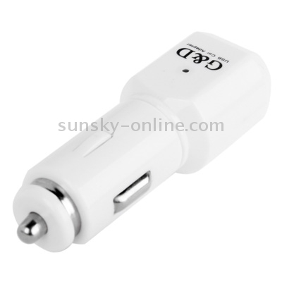 5V / 1A Mini USB Car Charger for iPad mini / mini 2 Retina / iPhone 5 / iPhone 4 / iPod touch(White)