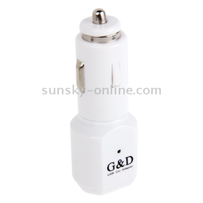 5V / 1A Mini USB Car Charger for iPad mini / mini 2 Retina / iPhone 5 / iPhone 4 / iPod touch(White)
