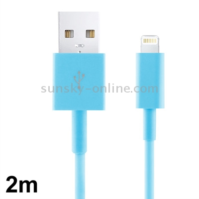 8 Pin Colorful USB Data Transfer / Charging Sync Cable for iPhone 8 / 8 Plus, iPhone 7 & 7 Plus, iPhone 6 & 6 Plus, iPhone 5 & 5S & 5C, iPad Air, iPad mini, mini 2 Retina, Length: 2m(Blue) 8 Pin Colorful USB Data Transfer / Charging Sync Cable for iPhone 8 / 8 Plus, iPhone 7 & 7 Plus, iPhone 6 & 6 Plus, iPhone 5 & 5S & 5C, iPad Air, iPad mini, mini 2 Retina, Length: 2m(Blue)