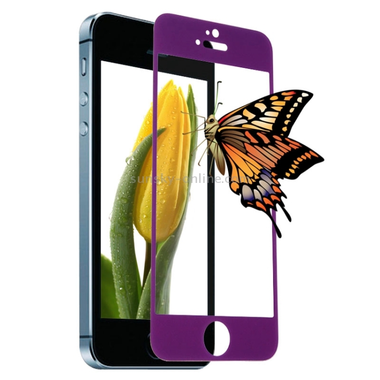 0.3mm Silk-screen Explosion-proof Full Screen Tempered Glass Film for iPhone 5 & 5C & 5S(Purple) 0.3mm Silk-screen Explosion-proof Full Screen Tempered Glass Film for iPhone 5 & 5C & 5S(Purple)