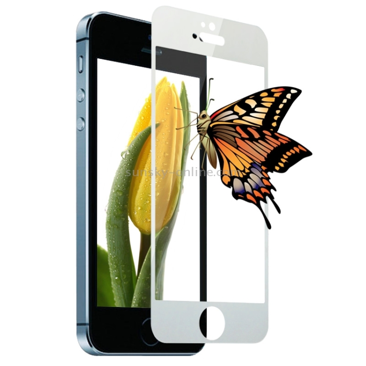 0.3mm Plating Explosion-proof Full Screen Tempered Glass Film for iPhone 5 & 5C & 5S(Silver) 0.3mm Plating Explosion-proof Full Screen Tempered Glass Film for iPhone 5 & 5C & 5S(Silver)
