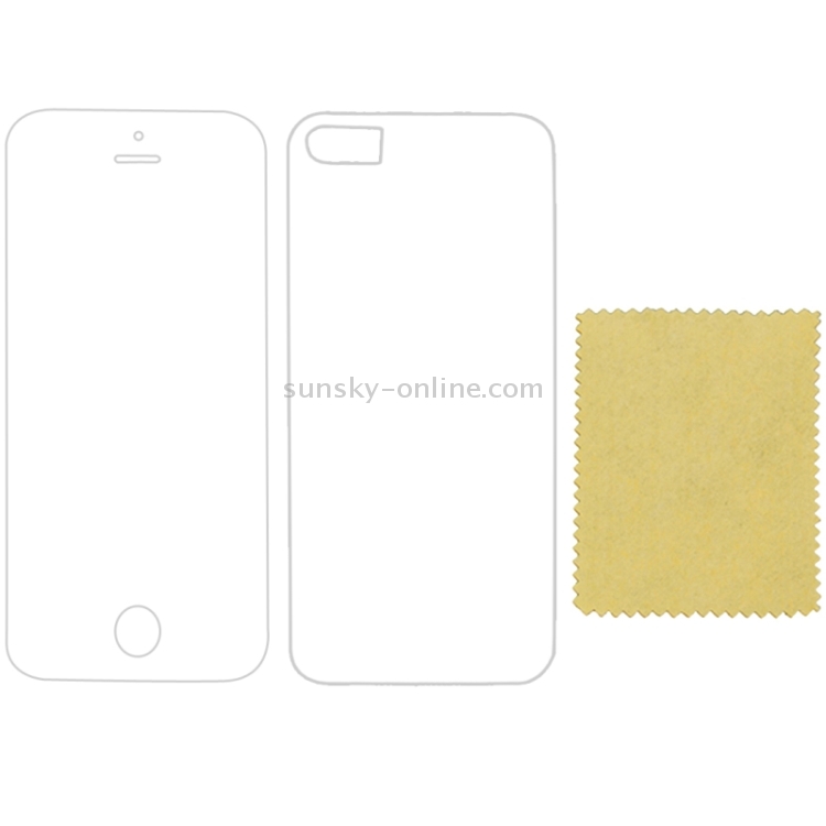 2 in 1 (Front Screen + Back Cover) Clear LCD Screen Protector for iPhone 5S (Taiwan Materials)