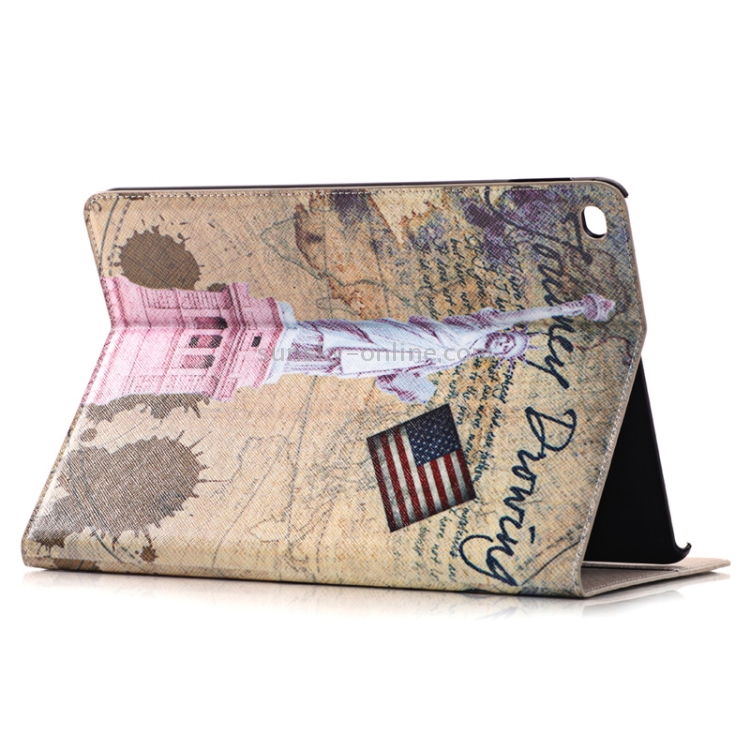 Statue of Liberty Pattern Leather Case with Holder & Card Slots & Wallet for iPad Air 2 Statue of Liberty Pattern Leather Case with Holder & Card Slots & Wallet for iPad Air 2