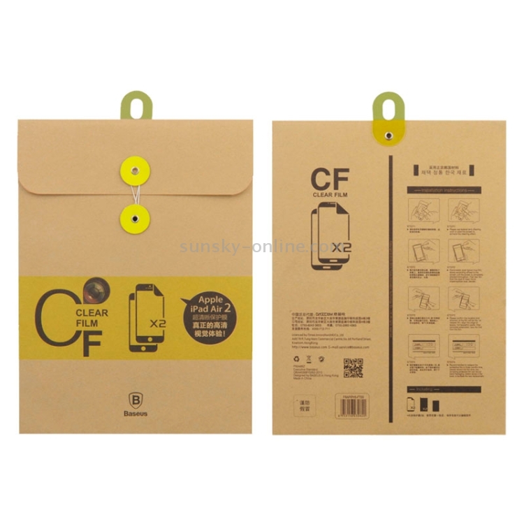 2 PCS Baseus HD Screen Protector for iPad Air 2 / iPad Air 2 PCS Baseus HD Screen Protector for iPad Air 2 / iPad Air