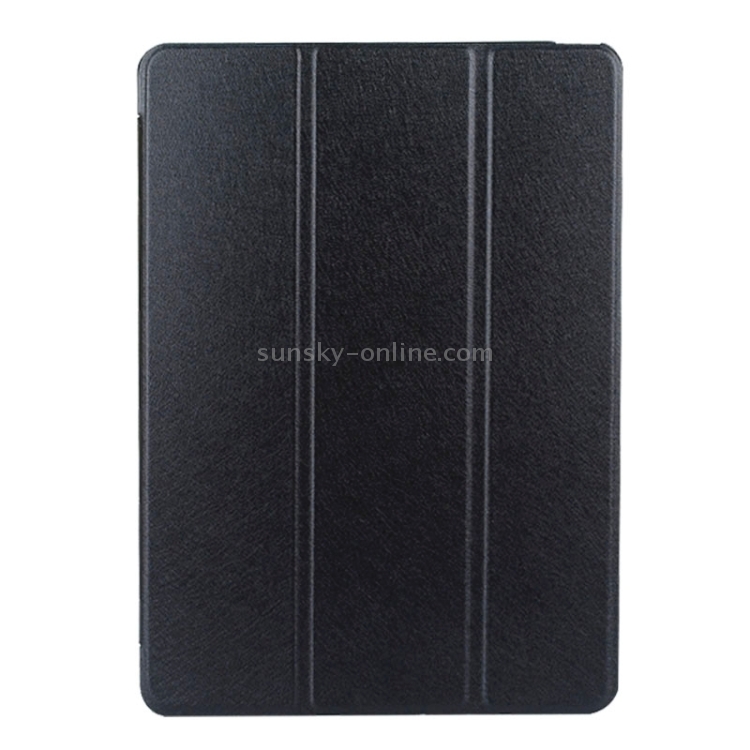 Silk Texture Frosted PC Back Shell Smart Cover Leather Case with Holder and Sleep Function for iPad Air 2(Black) Silk Texture Frosted PC Back Shell Smart Cover Leather Case with Holder and Sleep Function for iPad Air 2(Black)