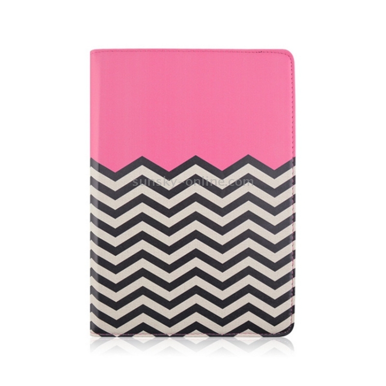 Wave Texture 360 Degree Rotation Leather Case with 3 Gears Holder for iPad Air 2 / iPad 6(Magenta) Wave Texture 360 Degree Rotation Leather Case with 3 Gears Holder for iPad Air 2 / iPad 6(Magenta)