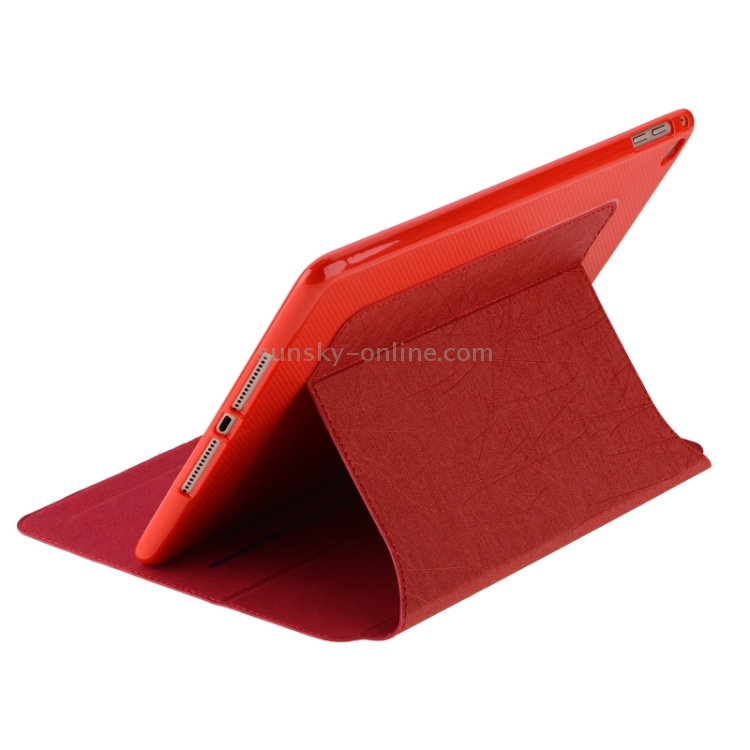 Silk Texture Leather Case with Holder & Card Slots for iPad Air 2 / iPad 6(Orange) Silk Texture Leather Case with Holder & Card Slots for iPad Air 2 / iPad 6(Orange)