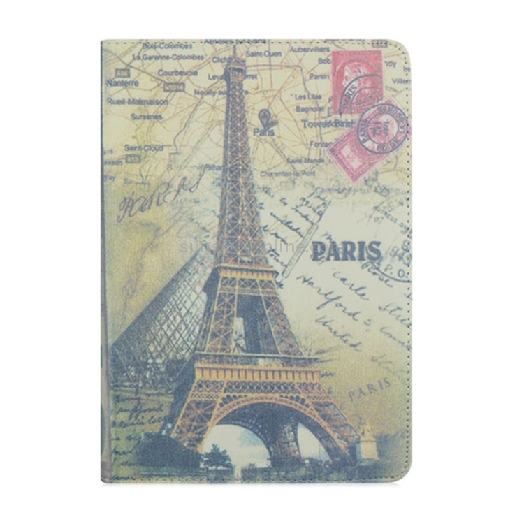 Retro Eiffel Tower Pattern Horizontal Flip Leather Case with Holder for iPad Air 2 / iPad 6 Retro Eiffel Tower Pattern Horizontal Flip Leather Case with Holder for iPad Air 2 / iPad 6